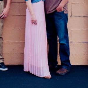 Nymphe high-waisted maxi skirt, pink size small